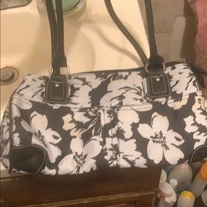 Black and white purse